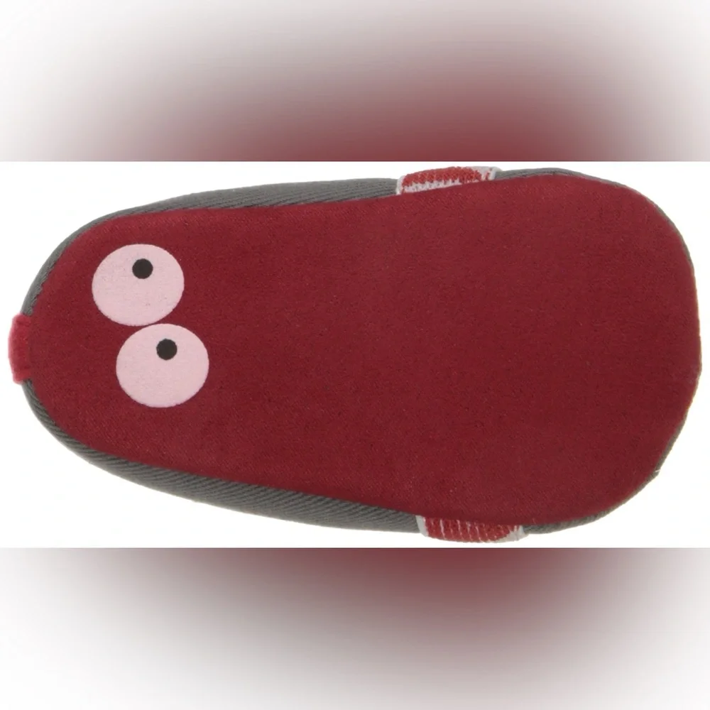 ROSIE POPE infant Red and Gray I See You Baby Shoes
